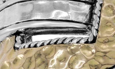 Samuel B. Hammer Texture Statement Ring In Silver And Gold