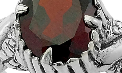 Samuel B. Garnet Ring In Silver/ Red