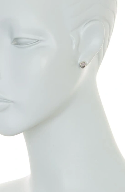 John Hardy Chain Texture Heart Stud Earrings In Silver