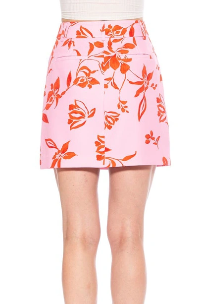 Alexia Admor Cyrus Double Breasted Miniskirt In Pink Floral