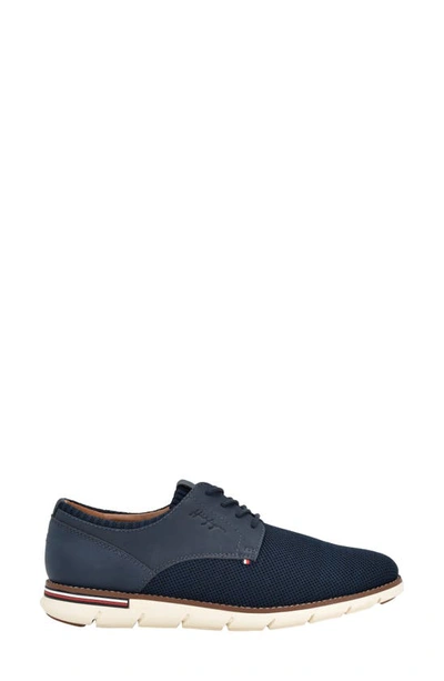 Shop Tommy Hilfiger Winner Derby In Navy Knit Multi