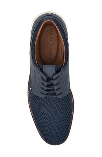 Shop Tommy Hilfiger Winner Derby In Navy Knit Multi