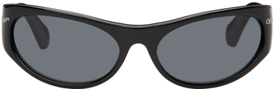 Shop Off-white Black Napoli Sunglasses In Black Dark Grey