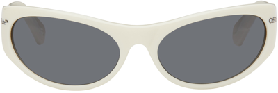 Shop Off-white White Napoli Sunglasses In White Dark Grey
