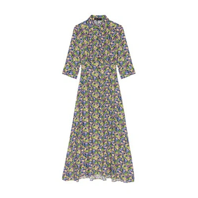 Shop Maje Floral Maxi Dress In Imprime_primeveres_multico