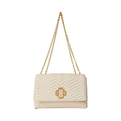 Shop Maje Leather Bag In Vanille