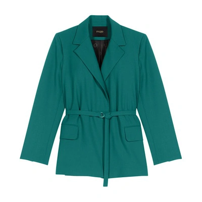Shop Maje Suit Jacket In Vert_bouteille