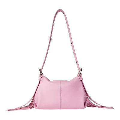 Shop Maje Smooth Leather Miss M Mini Bag In Rose