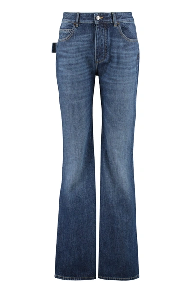 Shop Bottega Veneta 5-pocket Jeans In Mid Blue