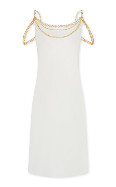Shop Rabanne Chain-detailed Mini Dress In White