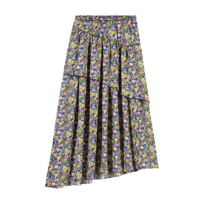 Shop Maje Floral Maxi Skirt In Imprime_primeveres_multico