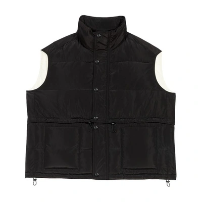Shop Maje Sleeveless Puffer Jacket In Noir_ecru