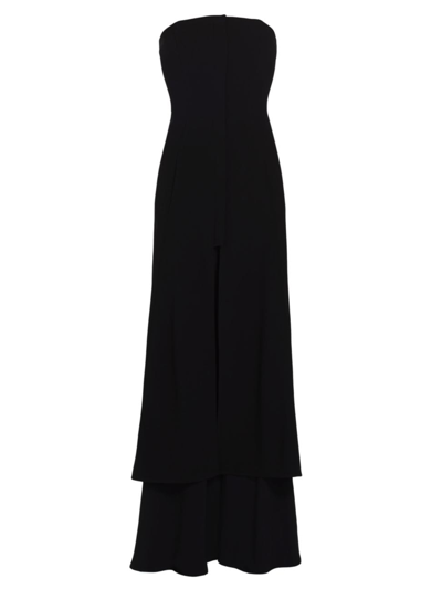 Shop Proenza Schouler Women's Tiered Strapless Gown In Black