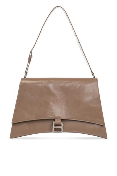 Shop Balenciaga Crush Medium Sling Bag In Brown