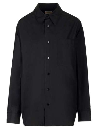 Shop Lemaire Buttoned Relaxed In Black