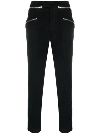 Shop Isabel Marant Zip Detail Slim Cut Trousers In Black