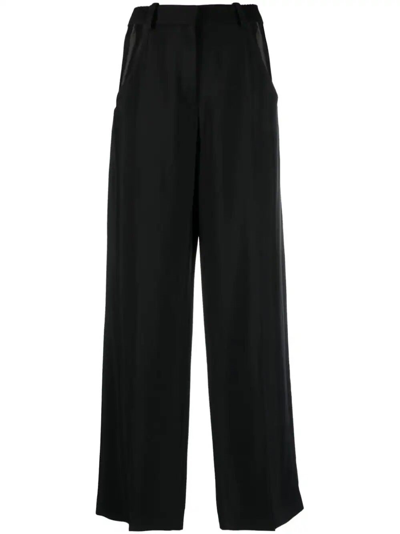 Shop Mugler Wide-leg Cut-out Trousers In Black