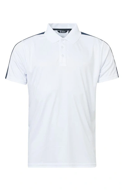 Shop Abacus Bandon Drycool Golf Polo In White Navy