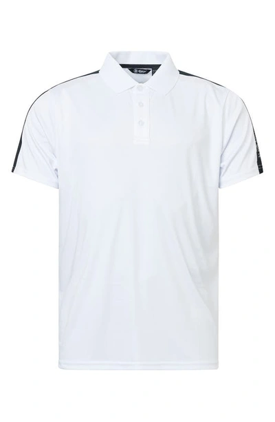 Shop Abacus Bandon Drycool Golf Polo In White Black
