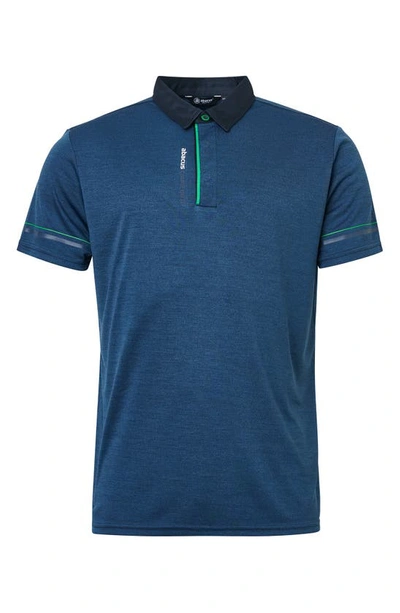 Shop Abacus Monterey Drycool Golf Polo In Navy Fairway