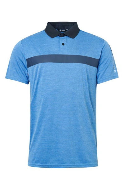 Shop Abacus Hudson Drycool Golf Polo In Sky Blue