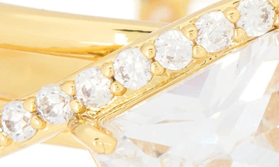 Shop Covet Split Shank Cz Ring In Gold