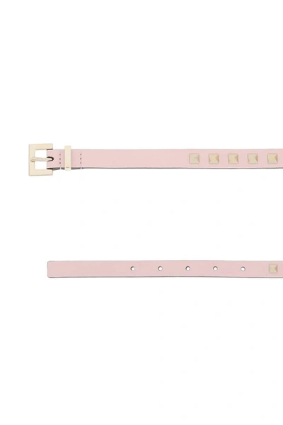 Shop Valentino Garavani Rockstud Leather Belt In Pink