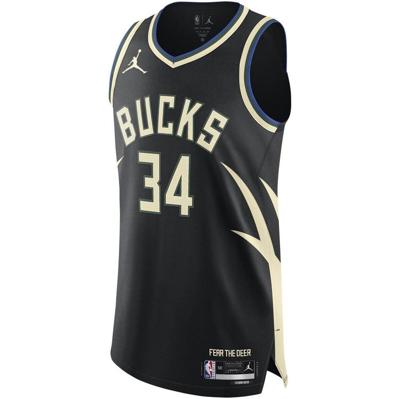 Shop Jordan Brand Giannis Antetokounmpo Black Milwaukee Bucks Authentic Player Jersey