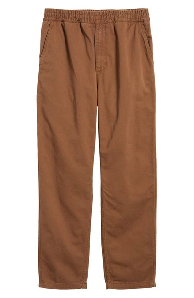 Shop Carhartt Flint Straight Leg Twill Pants In Tamarind Garment Dyed