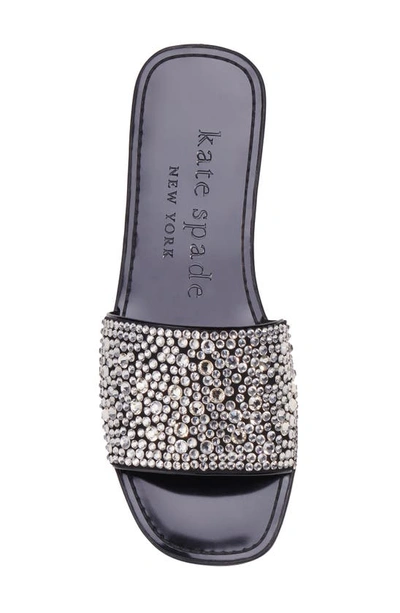 Shop Kate Spade All That Glitters Slide Sandal In Black/ Clear