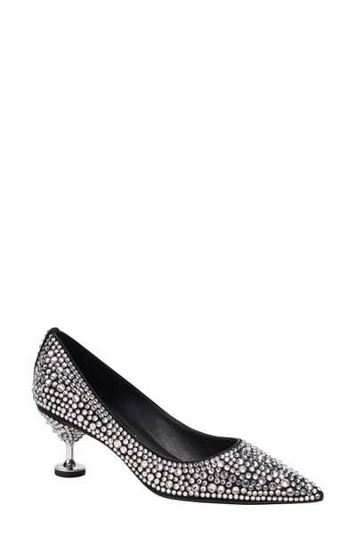 Shop Kate Spade Garnish Crystal Pointed Toe Pump In Black/ Clear