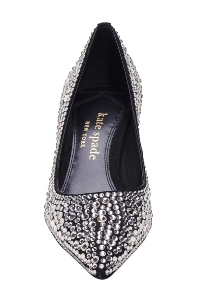 Shop Kate Spade Garnish Crystal Pointed Toe Pump In Black/ Clear