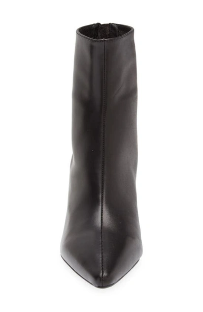 Shop Koko + Palenki Fortunate Translucent Heel Zip Bootie In Black Leather