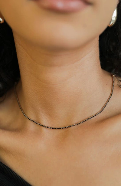 Ettika Box Chain Choker Necklace In Black
