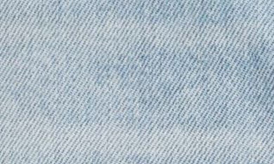 Shop Erl X Levi's® Distressed Raw Hem Denim Miniskirt In Blue