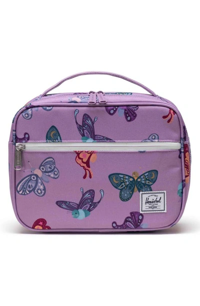 Shop Herschel Supply Co Kids' Pop Quiz Recycled Polyester Lunchbox In Magical Butterflies