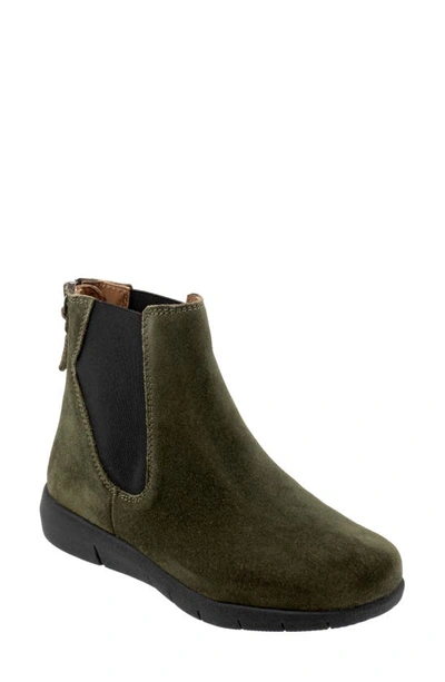 Shop Softwalk Albany Chelsea Boot In Dark Green