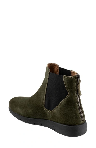 Shop Softwalk Albany Chelsea Boot In Dark Green