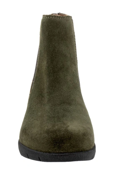 Shop Softwalk Albany Chelsea Boot In Dark Green