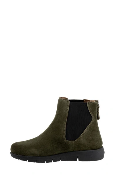 Shop Softwalk Albany Chelsea Boot In Dark Green