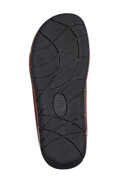 Earth Elya Faux Fur Clog In Red