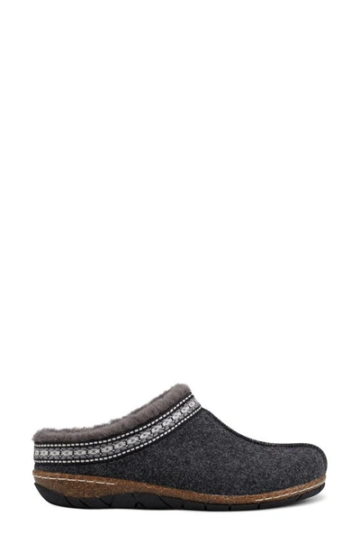 Earth Elya Faux Fur Clog In Grey