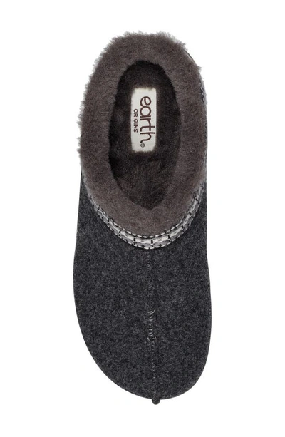 Earth Elya Faux Fur Clog In Grey