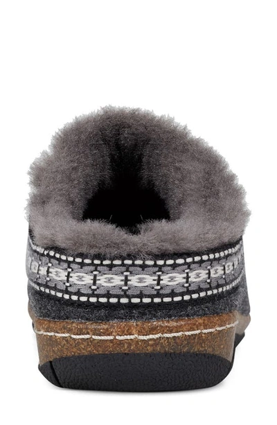 Earth Elya Faux Fur Clog In Grey