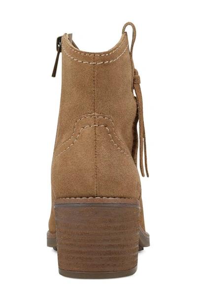 Earth Irene Block Heel Zip Bootie In Tan