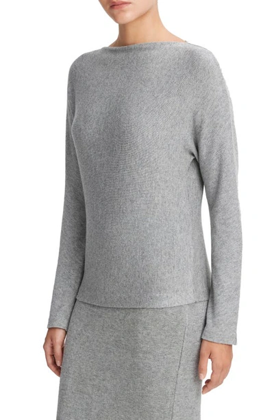 Shop Vince Dolman Sleeve Sweater In Heather Silver Dust