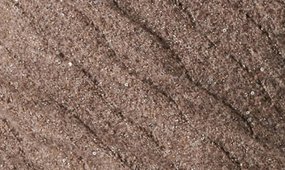 Astr Metallic Sequin Surplice Cable Stitch Sweater In Fawn