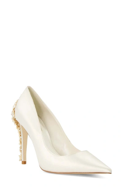 Shop Dune London Boutiquie Pointed Toe Pump In Ivory