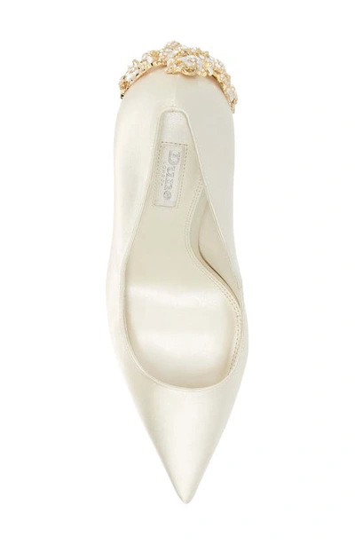 Shop Dune London Boutiquie Pointed Toe Pump In Ivory