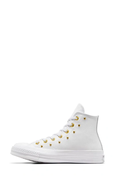 Converse Chuck Taylor® All Star® Lift High Top Platform Sneaker In White/ White/ Gold